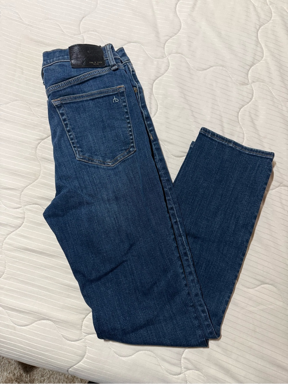 rag & bone Slim Straight Dark Blue Jeans